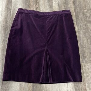 Boden Deep Purple velour Pencil Skirt size 12 regular